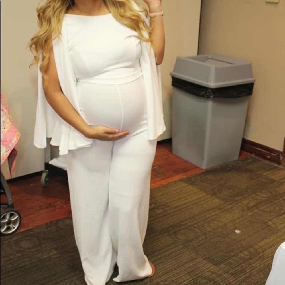 White Cape Jumpsuit - image 2